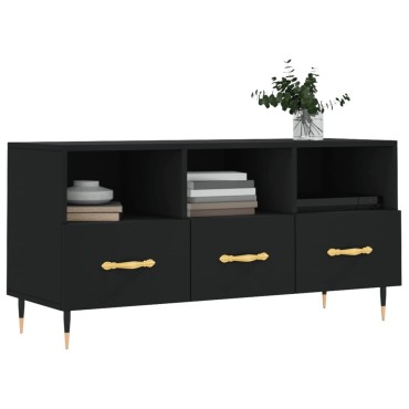 vidaXL Έπιπλο Τηλεόρασης Μαύρο 102x36x50cm από Επεξεργ. Ξύλο
