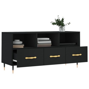 vidaXL Έπιπλο Τηλεόρασης Μαύρο 102x36x50cm από Επεξεργ. Ξύλο