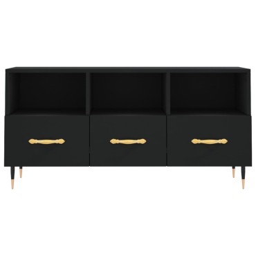 vidaXL Έπιπλο Τηλεόρασης Μαύρο 102x36x50cm από Επεξεργ. Ξύλο