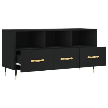 vidaXL Έπιπλο Τηλεόρασης Μαύρο 102x36x50cm από Επεξεργ. Ξύλο