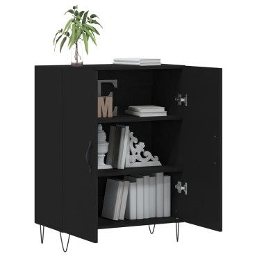 vidaXL Συρταριέρα Μαύρη 69,5x34x90cm από Επεξεργασμένο Ξύλο 1 τεμ.