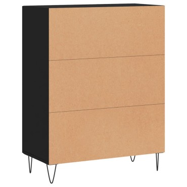 vidaXL Συρταριέρα Μαύρη 69,5x34x90cm από Επεξεργασμένο Ξύλο 1 τεμ.