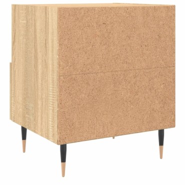 vidaXL Κομοδίνα 2 τεμ. Sonoma Δρυς 40x35x47,5cm Επεξεργ. Ξύλο