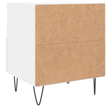 vidaXL Κομοδίνο Λευκό 40x35x47,5cm από Επεξεργασμένο Ξύλο 1 τεμ.