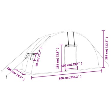 vidaXL Θερμοκήπιο με Ατσάλινο Πλαίσιο Λευκό 12 μ² 6 x 2 x 2,85 μ.