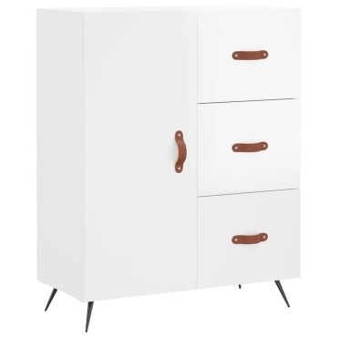 vidaXL Ντουλάπι Γυαλιστερό Λευκό 69,5x34x90cm Επεξεργασμένο Ξύλο 1 τεμ.