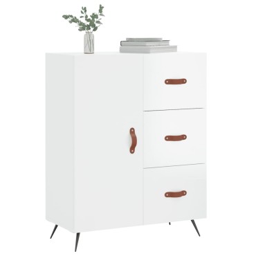 vidaXL Ντουλάπι Γυαλιστερό Λευκό 69,5x34x90cm Επεξεργασμένο Ξύλο 1 τεμ.