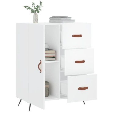 vidaXL Ντουλάπι Γυαλιστερό Λευκό 69,5x34x90cm Επεξεργασμένο Ξύλο 1 τεμ.