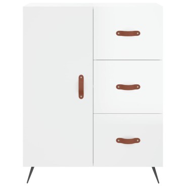vidaXL Ντουλάπι Γυαλιστερό Λευκό 69,5x34x90cm Επεξεργασμένο Ξύλο 1 τεμ.