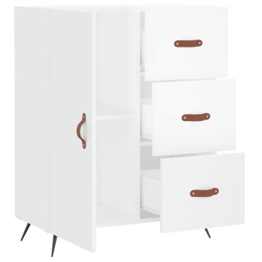 vidaXL Ντουλάπι Γυαλιστερό Λευκό 69,5x34x90cm Επεξεργασμένο Ξύλο 1 τεμ.