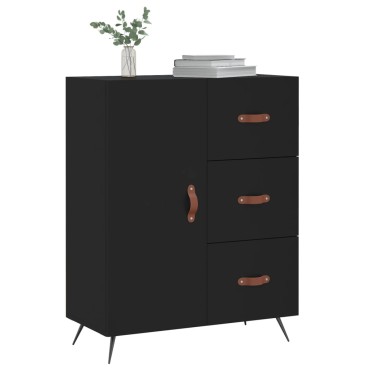 vidaXL Συρταριέρα Μαύρη 69,5x34x90cm από Επεξεργασμένο Ξύλο 1 τεμ.