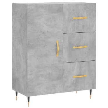 vidaXL Ντουλάπι Γκρι Σκυροδέματος 69,5x34x90cm Επεξεργασμένο Ξύλο 1 τεμ.