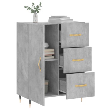 vidaXL Ντουλάπι Γκρι Σκυροδέματος 69,5x34x90cm Επεξεργασμένο Ξύλο 1 τεμ.