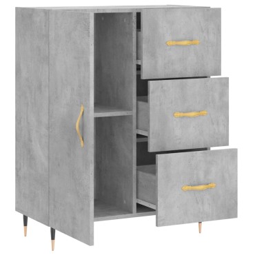 vidaXL Ντουλάπι Γκρι Σκυροδέματος 69,5x34x90cm Επεξεργασμένο Ξύλο 1 τεμ.