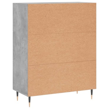 vidaXL Ντουλάπι Γκρι Σκυροδέματος 69,5x34x90cm Επεξεργασμένο Ξύλο 1 τεμ.