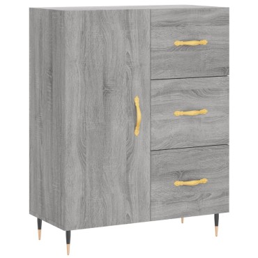 vidaXL Ντουλάπι Γκρι Sonoma 69,5x34x90cm από Επεξεργασμένο Ξύλο 1 τεμ.