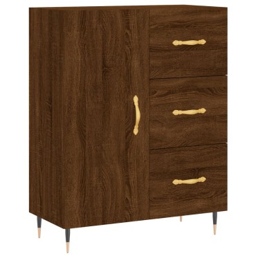 vidaXL Ντουλάπι Καφέ Δρυς 69,5x34x90cm Επεξεργασμένο Ξύλο 1 τεμ.