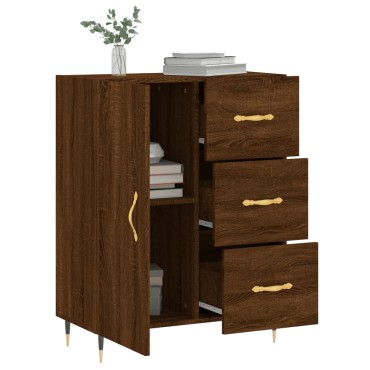 vidaXL Ντουλάπι Καφέ Δρυς 69,5x34x90cm Επεξεργασμένο Ξύλο 1 τεμ.