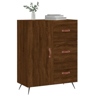 vidaXL Ντουλάπι Καφέ Δρυς 69,5x34x90cm Επεξεργασμένο Ξύλο 1 τεμ.
