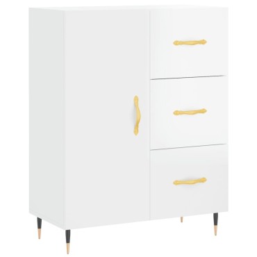 vidaXL Ντουλάπι Γυαλιστερό Λευκό 69,5x34x90cm Επεξεργασμένο Ξύλο 1 τεμ.