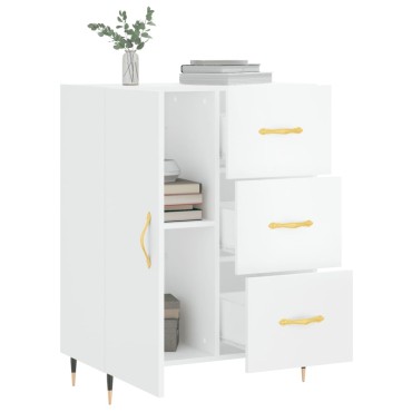 vidaXL Ντουλάπι Γυαλιστερό Λευκό 69,5x34x90cm Επεξεργασμένο Ξύλο 1 τεμ.