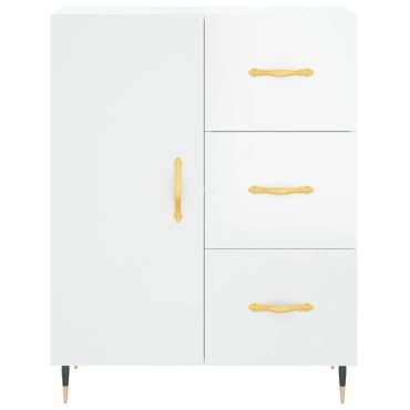 vidaXL Ντουλάπι Γυαλιστερό Λευκό 69,5x34x90cm Επεξεργασμένο Ξύλο 1 τεμ.