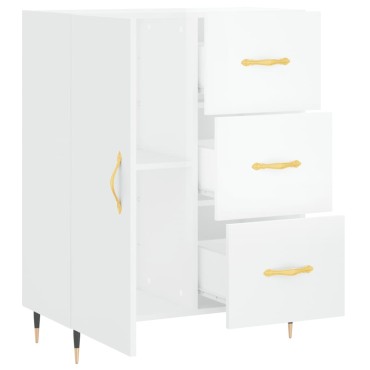 vidaXL Ντουλάπι Γυαλιστερό Λευκό 69,5x34x90cm Επεξεργασμένο Ξύλο 1 τεμ.