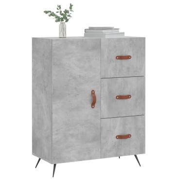 vidaXL Ντουλάπι Γκρι Σκυροδέματος 69,5x34x90cm Επεξεργασμένο Ξύλο 1 τεμ.