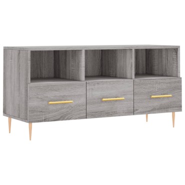 vidaXL Έπιπλο Τηλεόρασης Γκρι Sonoma 102x36x50cm Επεξεργ. Ξύλο