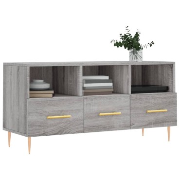 vidaXL Έπιπλο Τηλεόρασης Γκρι Sonoma 102x36x50cm Επεξεργ. Ξύλο