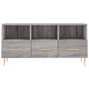 vidaXL Έπιπλο Τηλεόρασης Γκρι Sonoma 102x36x50cm Επεξεργ. Ξύλο