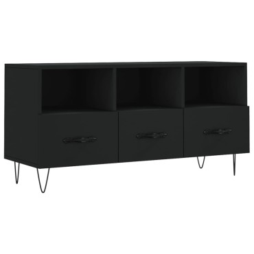 vidaXL Έπιπλο Τηλεόρασης Μαύρο 102x36x50cm από Επεξεργ. Ξύλο