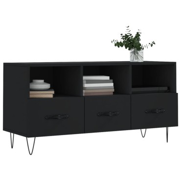 vidaXL Έπιπλο Τηλεόρασης Μαύρο 102x36x50cm από Επεξεργ. Ξύλο