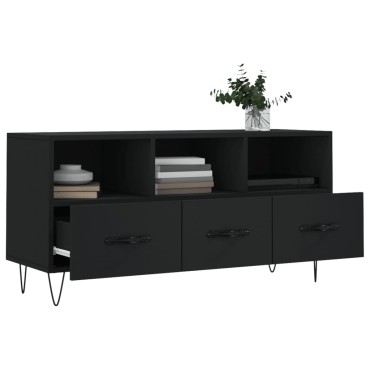 vidaXL Έπιπλο Τηλεόρασης Μαύρο 102x36x50cm από Επεξεργ. Ξύλο