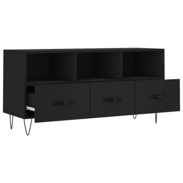 vidaXL Έπιπλο Τηλεόρασης Μαύρο 102x36x50cm από Επεξεργ. Ξύλο