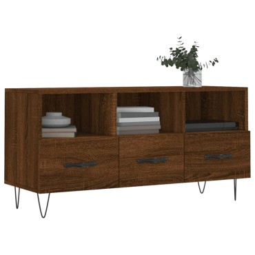 vidaXL Έπιπλο Τηλεόρασης Καφέ Δρυς 102x36x50cm από Επεξεργ. Ξύλο
