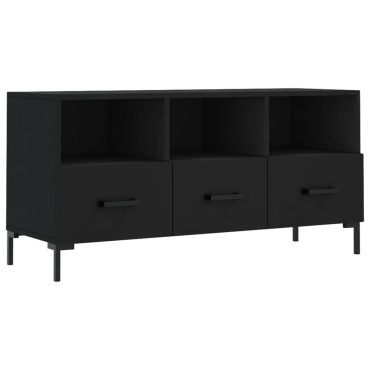 vidaXL Έπιπλο Τηλεόρασης Μαύρο 102x36x50cm από Επεξεργ. Ξύλο