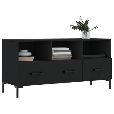vidaXL Έπιπλο Τηλεόρασης Μαύρο 102x36x50cm από Επεξεργ. Ξύλο