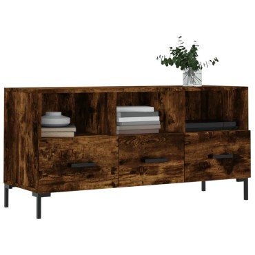 vidaXL Έπιπλο Τηλεόρασης Καπνιστή Δρυς 102x36x50cm Επεξεργ. Ξύλο