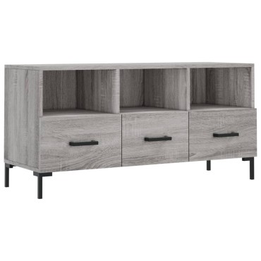 vidaXL Έπιπλο Τηλεόρασης Γκρι Sonoma 102x36x50cm Επεξεργ. Ξύλο