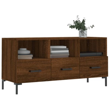vidaXL Έπιπλο Τηλεόρασης Καφέ Δρυς 102x36x50cm από Επεξεργ. Ξύλο