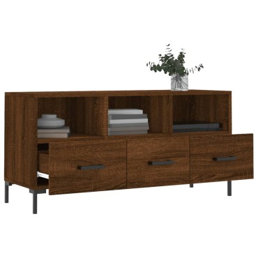 vidaXL Έπιπλο Τηλεόρασης Καφέ Δρυς 102x36x50cm από Επεξεργ. Ξύλο