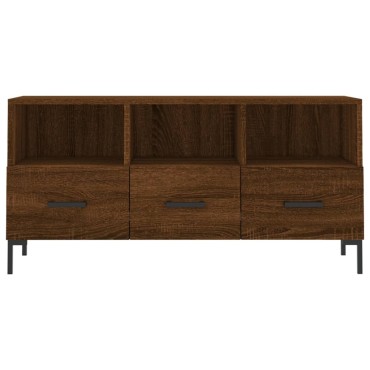 vidaXL Έπιπλο Τηλεόρασης Καφέ Δρυς 102x36x50cm από Επεξεργ. Ξύλο