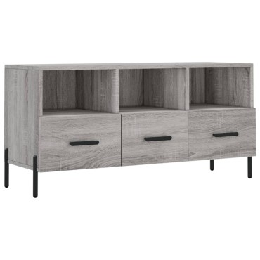 vidaXL Έπιπλο Τηλεόρασης Γκρι Sonoma 102x36x50cm Επεξεργ. Ξύλο