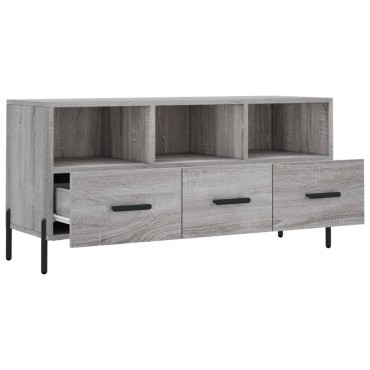 vidaXL Έπιπλο Τηλεόρασης Γκρι Sonoma 102x36x50cm Επεξεργ. Ξύλο