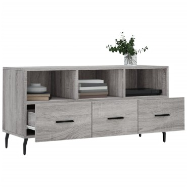 vidaXL Έπιπλο Τηλεόρασης Γκρι Sonoma 102x36x50cm Επεξεργ. Ξύλο