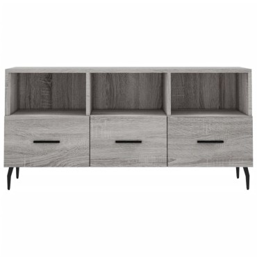 vidaXL Έπιπλο Τηλεόρασης Γκρι Sonoma 102x36x50cm Επεξεργ. Ξύλο