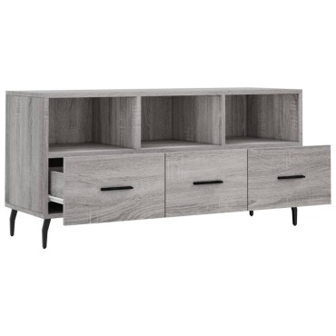 vidaXL Έπιπλο Τηλεόρασης Γκρι Sonoma 102x36x50cm Επεξεργ. Ξύλο