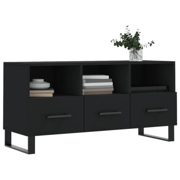 vidaXL Έπιπλο Τηλεόρασης Μαύρο 102x36x50cm από Επεξεργ. Ξύλο