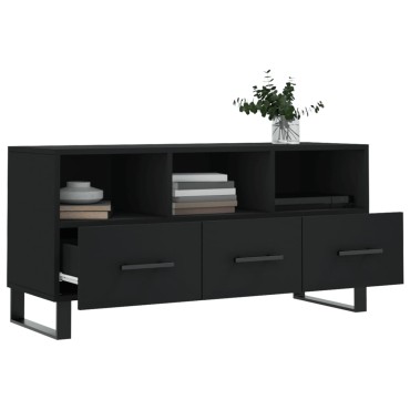 vidaXL Έπιπλο Τηλεόρασης Μαύρο 102x36x50cm από Επεξεργ. Ξύλο